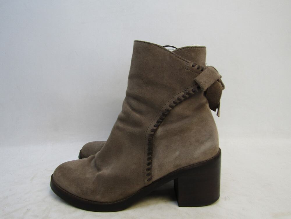 UGG Womens Size 10 M Brown Suede Zip Bow Ankle Fashion Boots Bootie